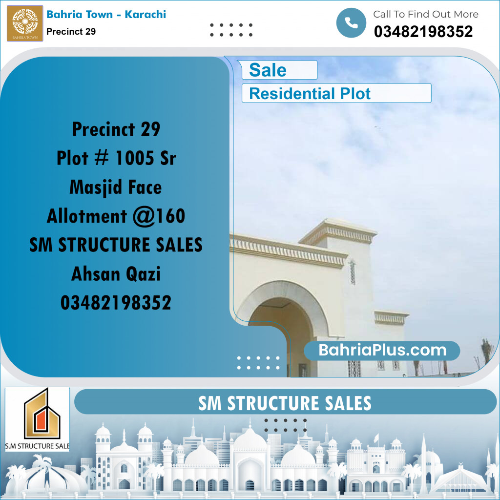 Residential Plot for Sale in Precinct 29 -  Bahria Town, Karachi - (BP-203563)