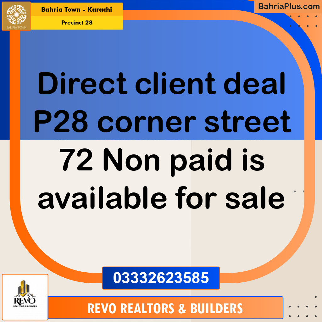Residential Plot for Sale in Precinct 28 -  Bahria Town, Karachi - (BP-203643)