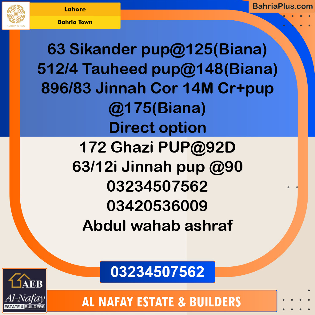 Residential Plot for Sale in Bahria Town, Lahore - (BP-203715)