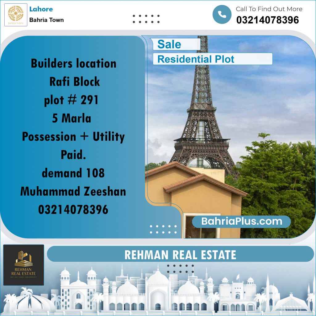 Residential Plot for Sale in Bahria Town, Lahore - (BP-203763)
