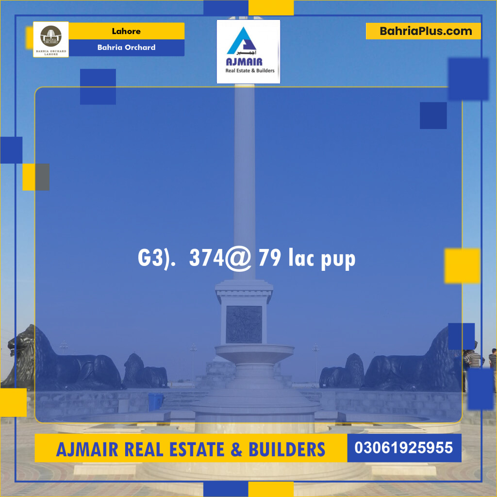 Residential Plot for Sale in Bahria Orchard, Lahore - (BP-203767)