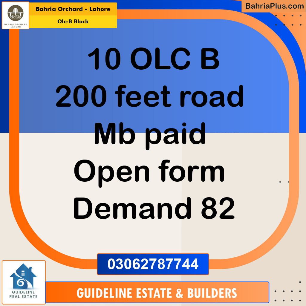 Residential Plot for Sale in OLC-B Block -  Bahria Orchard, Lahore - (BP-203826)