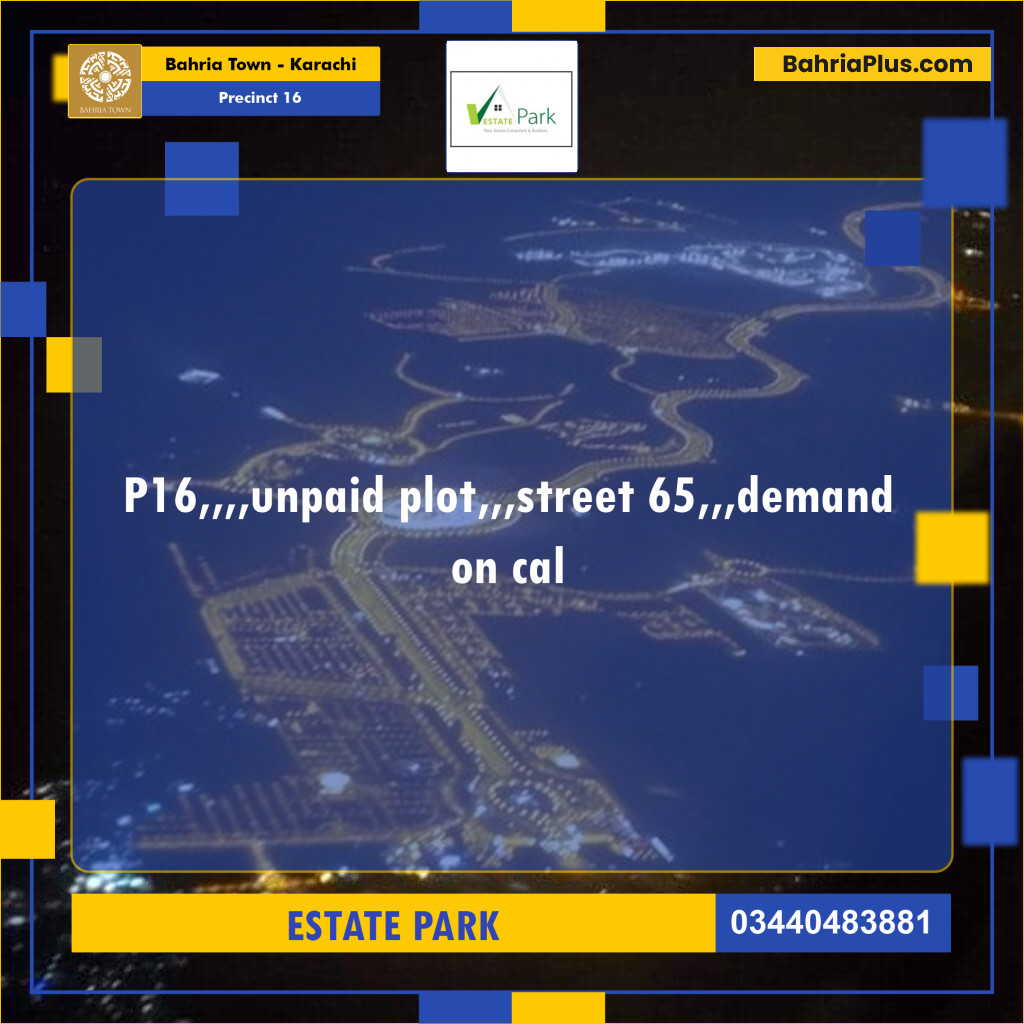 Residential Plot for Sale in Precinct 16 -  Bahria Town, Karachi - (BP-203872)