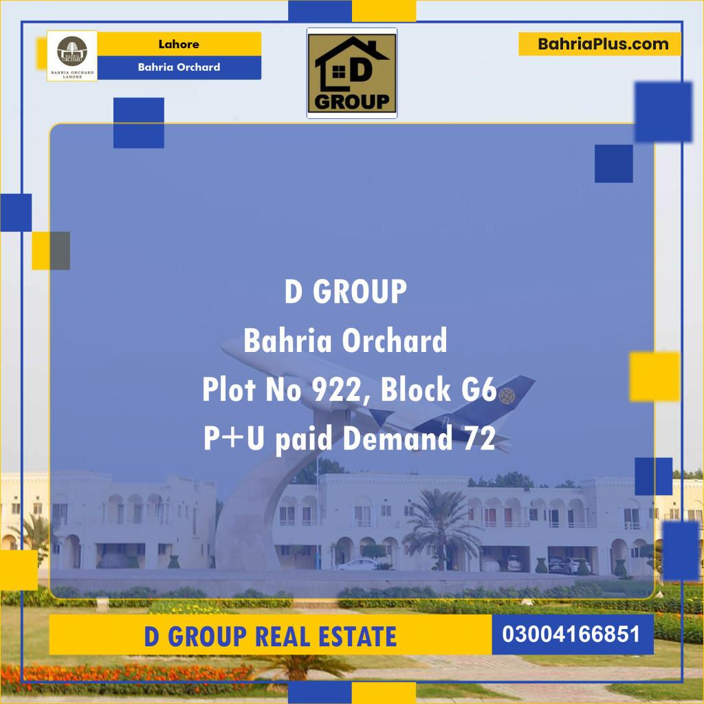Residential Plot for Sale in Bahria Orchard, Lahore - (BP-203877)