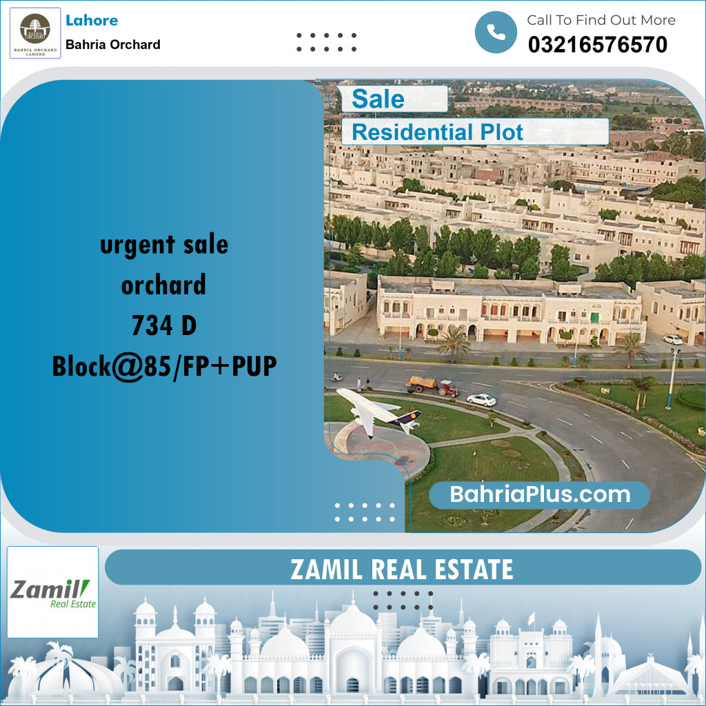 Residential Plot for Sale in Bahria Orchard, Lahore - (BP-203896)