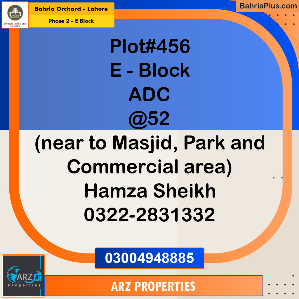 5 Marla Residential Plot for Sale in Phase 2 - E Block -  Bahria Orchard, Lahore - (BP-203916)