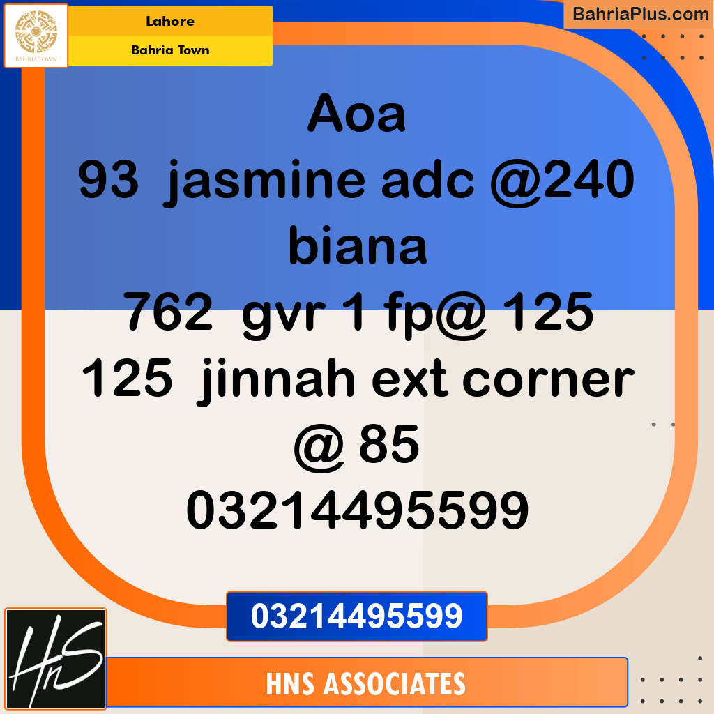 Residential Plot for Sale in Bahria Town, Lahore - (BP-203950)