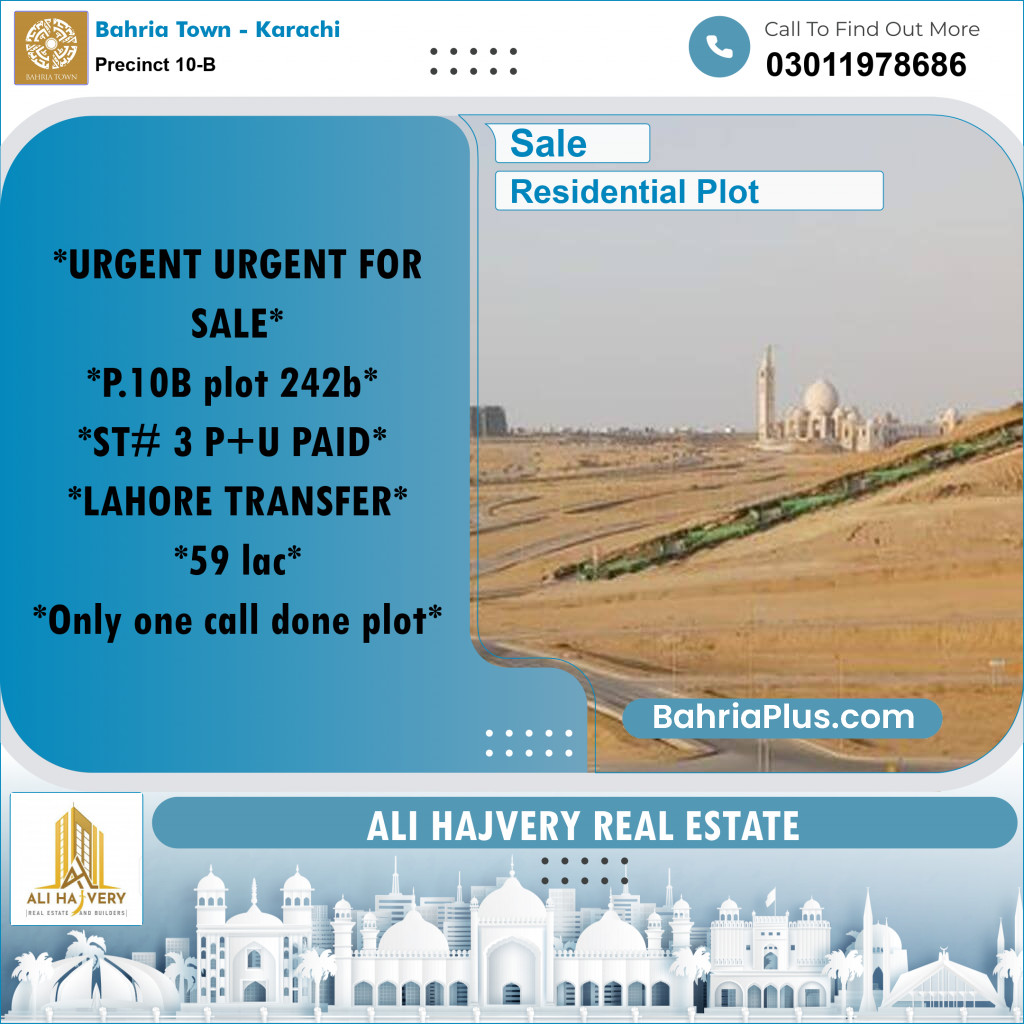 5 Marla Residential Plot for Sale in Precinct 10-B -  Bahria Town, Karachi - (BP-204091)
