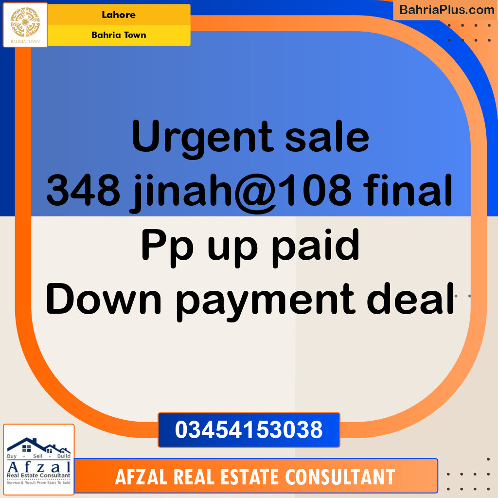 Residential Plot for Sale in Bahria Town, Lahore - (BP-204123)