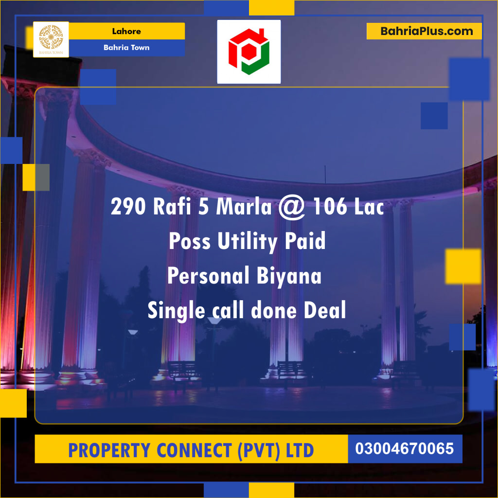 Residential Plot for Sale in Bahria Town, Lahore - (BP-204145)