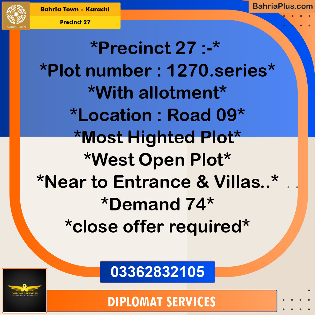 125 Sq. Yards Residential Plot for Sale in Precinct 27 -  Bahria Town, Karachi - (BP-204224)