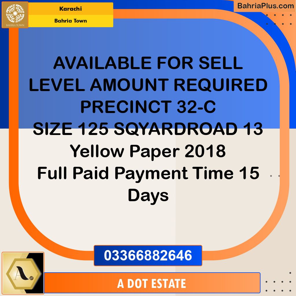 125 Sq. Yards Residential Plot for Sale in Bahria Town, Karachi - (BP-204237)