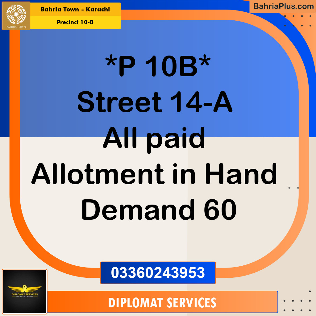 125 Sq. Yards Residential Plot for Sale in Precinct 10-B -  Bahria Town, Karachi - (BP-204321)