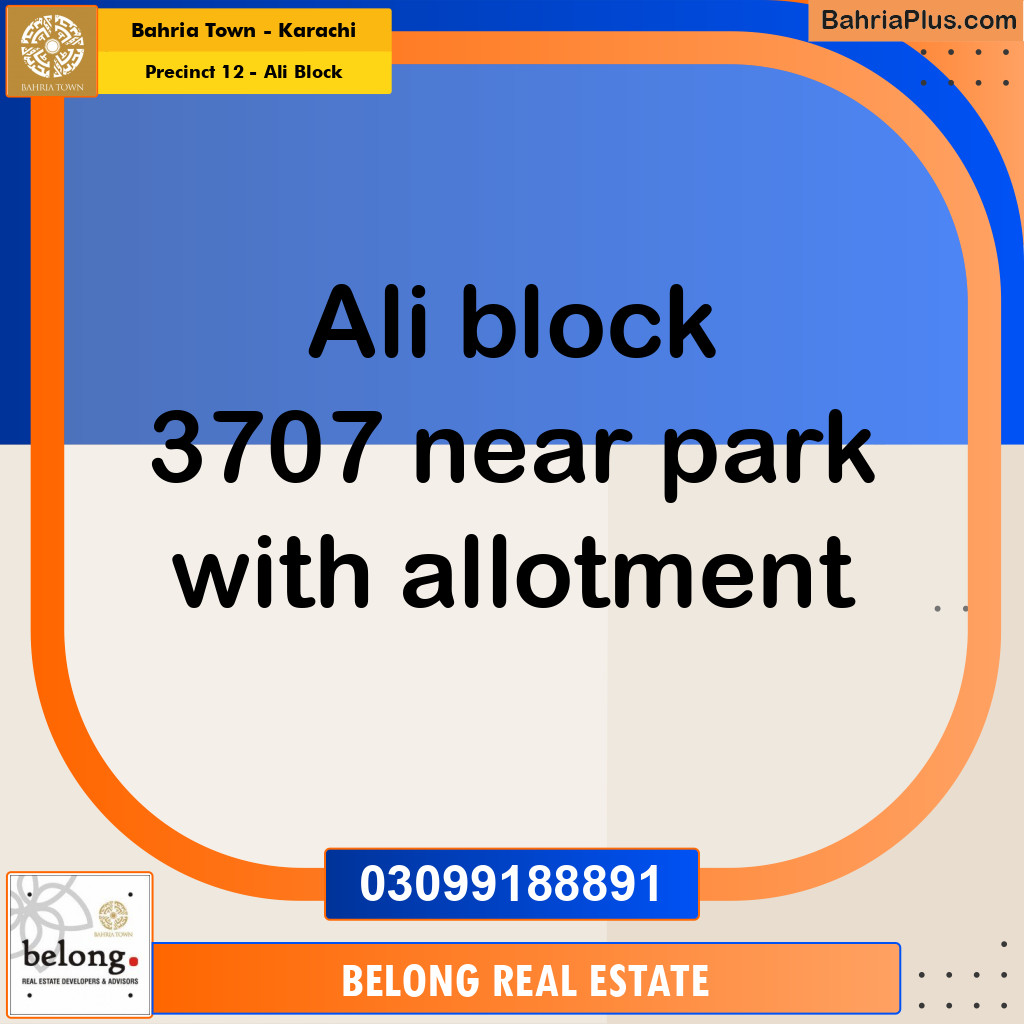 125 Sq. Yards Residential Plot for Sale in Precinct 12 - Ali Block -  Bahria Town, Karachi - (BP-204328)