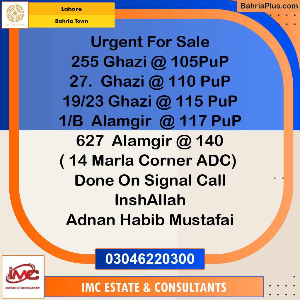 Residential Plot for Sale in Bahria Town, Lahore - (BP-204406)