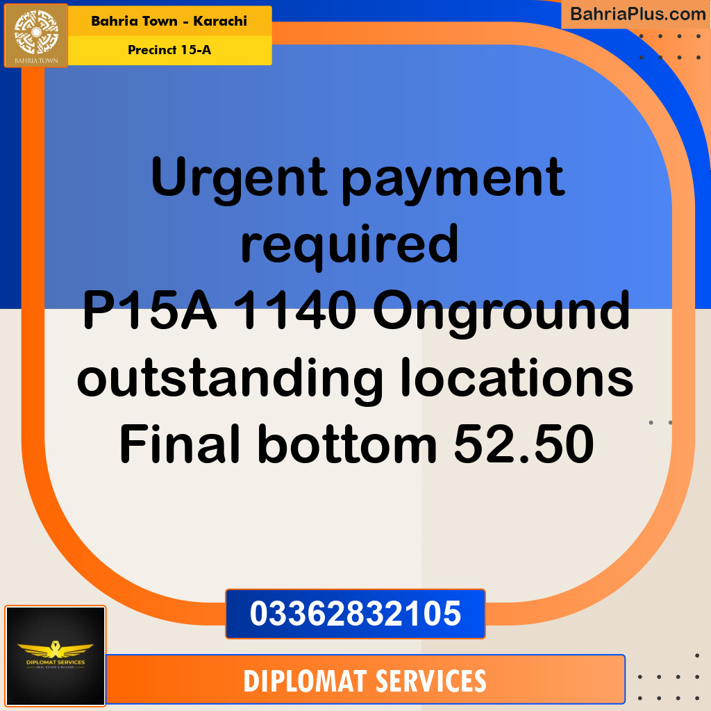 125 Sq. Yards Residential Plot for Sale in Precinct 15-A -  Bahria Town, Karachi - (BP-204435)