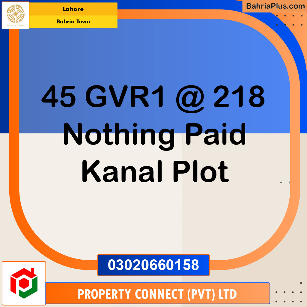 Residential Plot for Sale in Bahria Town, Lahore - (BP-204509)