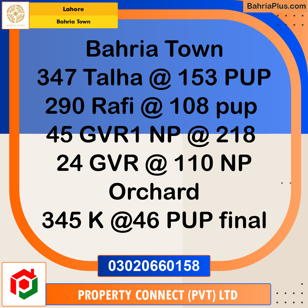 Residential Plot for Sale in Bahria Town, Lahore - (BP-204514)
