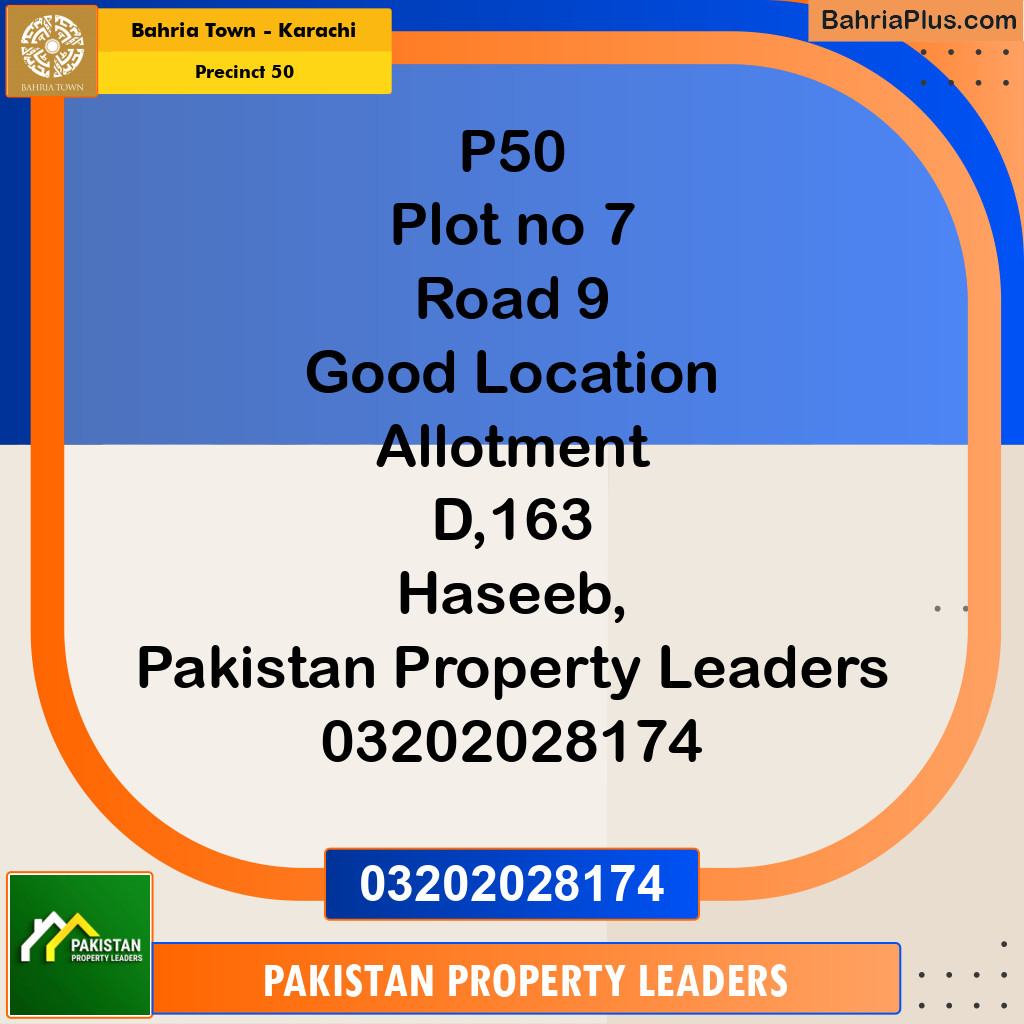 500 Sq. Yards Residential Plot for Sale in Precinct 50 -  Bahria Town, Karachi - (BP-204568)