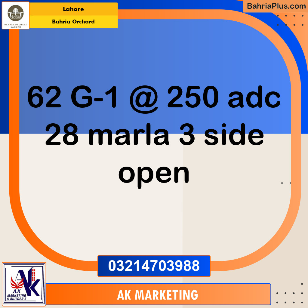 Residential Plot for Sale in Bahria Orchard, Lahore - (BP-204570)