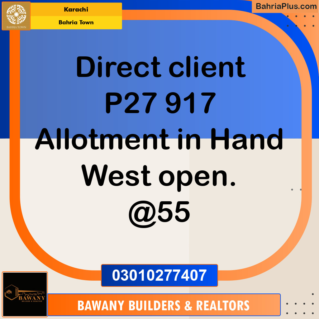 Residential Plot for Sale in Bahria Town, Karachi - (BP-204605)