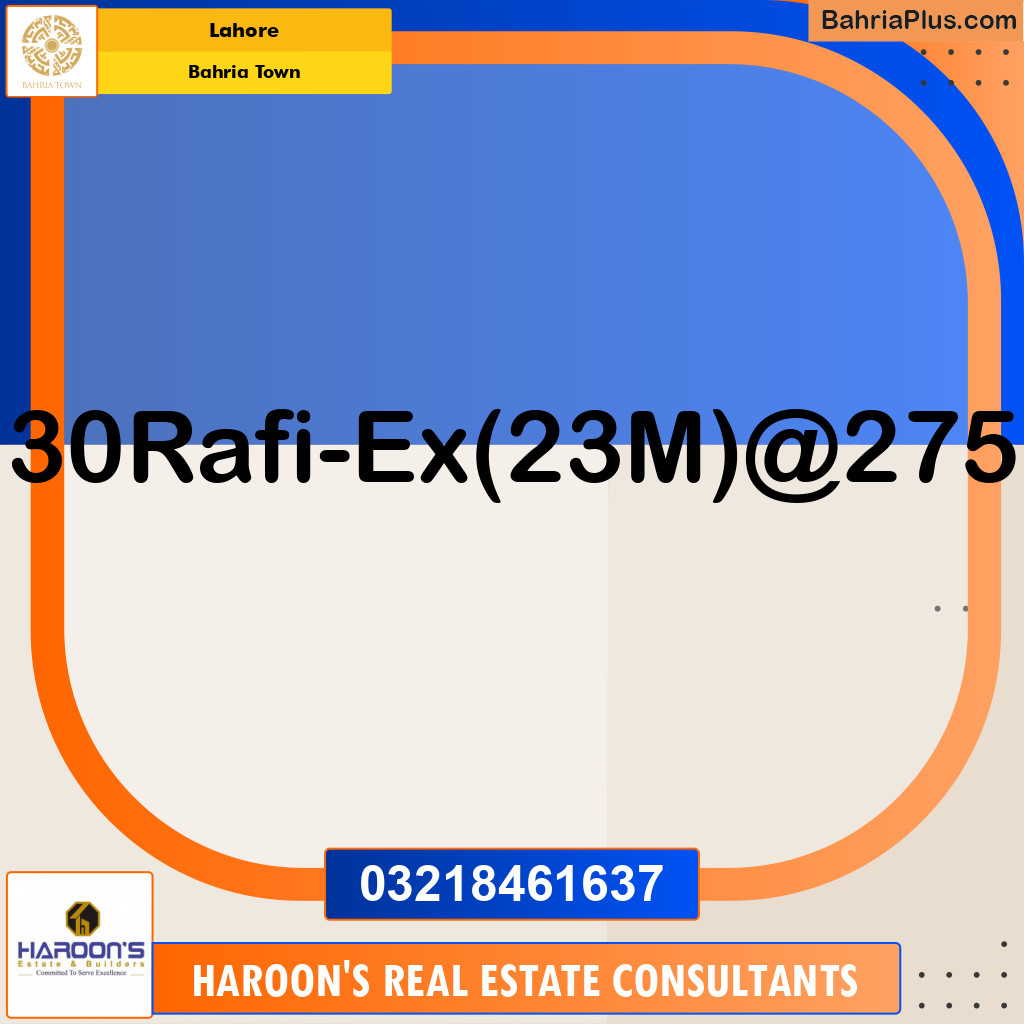 Residential Plot for Sale in Bahria Town, Lahore - (BP-204680)