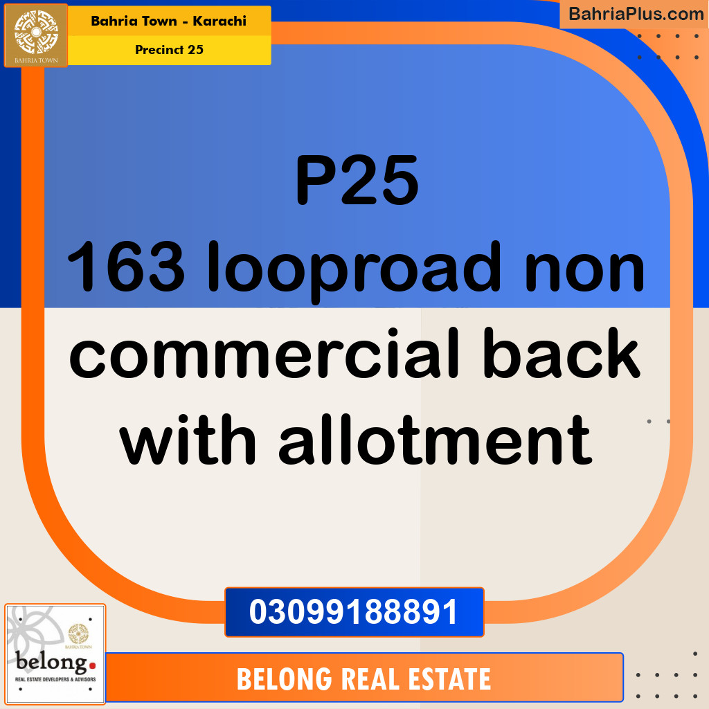 125 Sq. Yards Residential Plot for Sale in Precinct 25 -  Bahria Town, Karachi - (BP-204686)