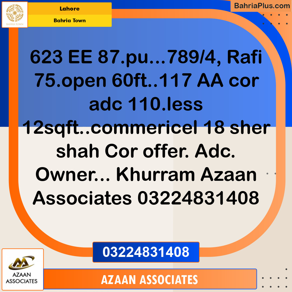 Residential Plot for Sale in Bahria Town, Lahore - (BP-204745)