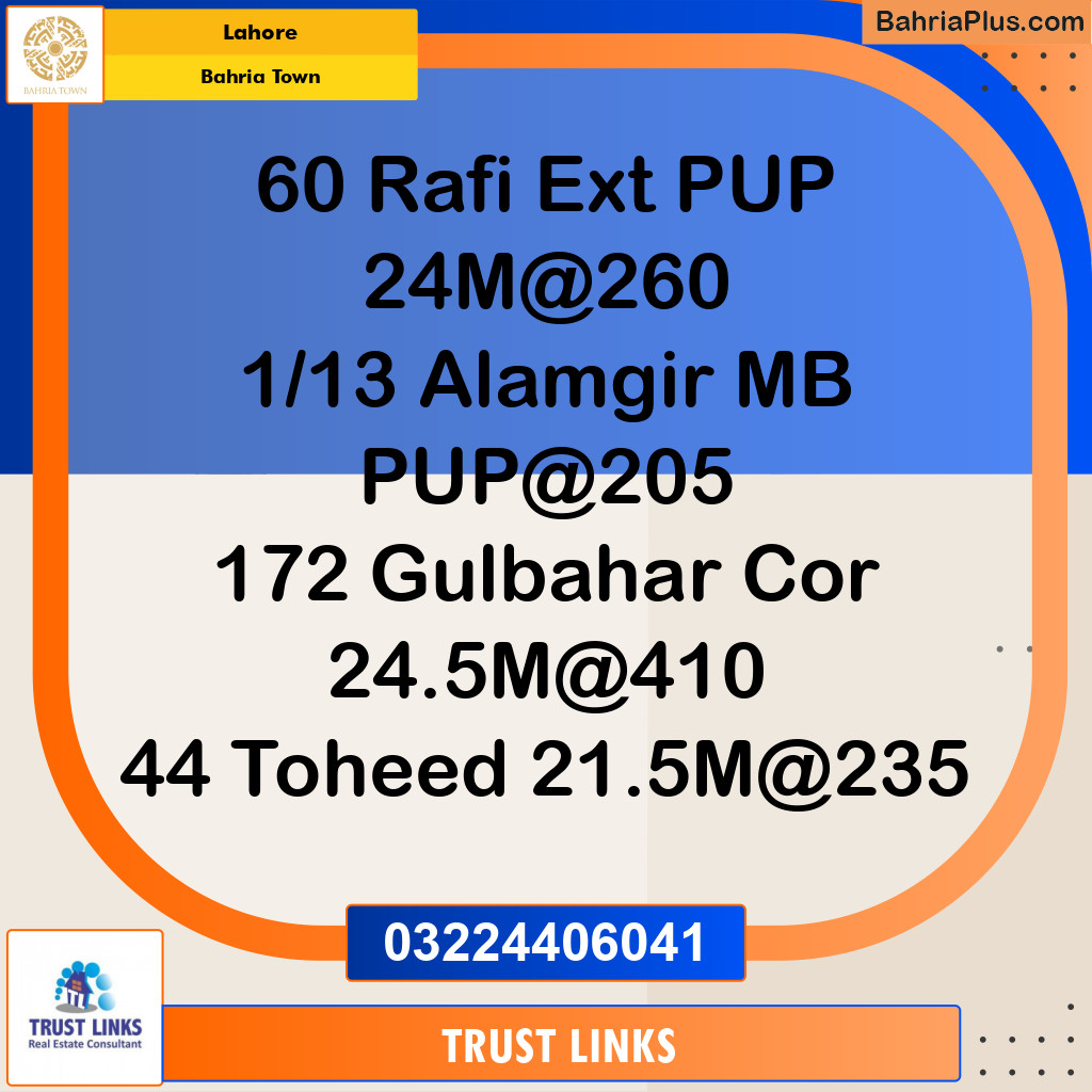 Residential Plot for Sale in Bahria Town, Lahore - (BP-204871)