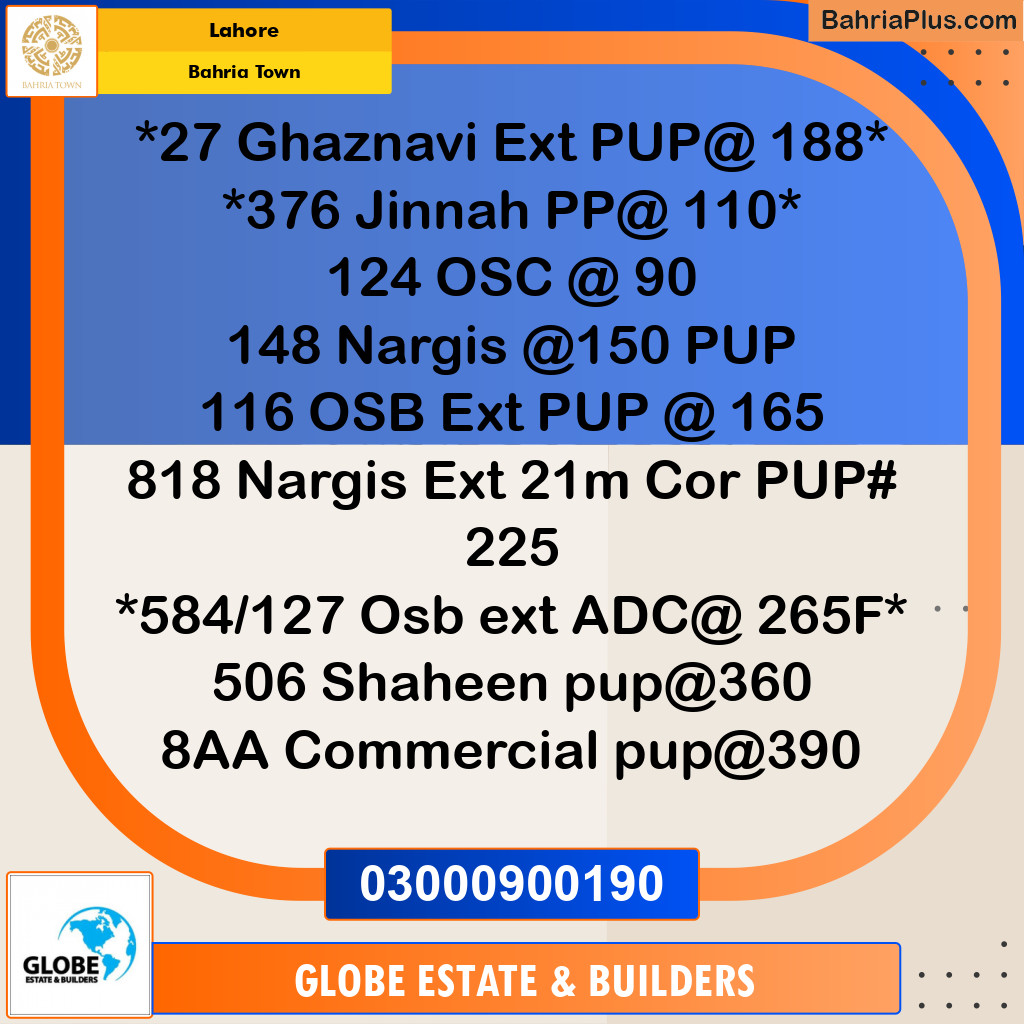 Residential Plot for Sale in Bahria Town, Lahore - (BP-204878)