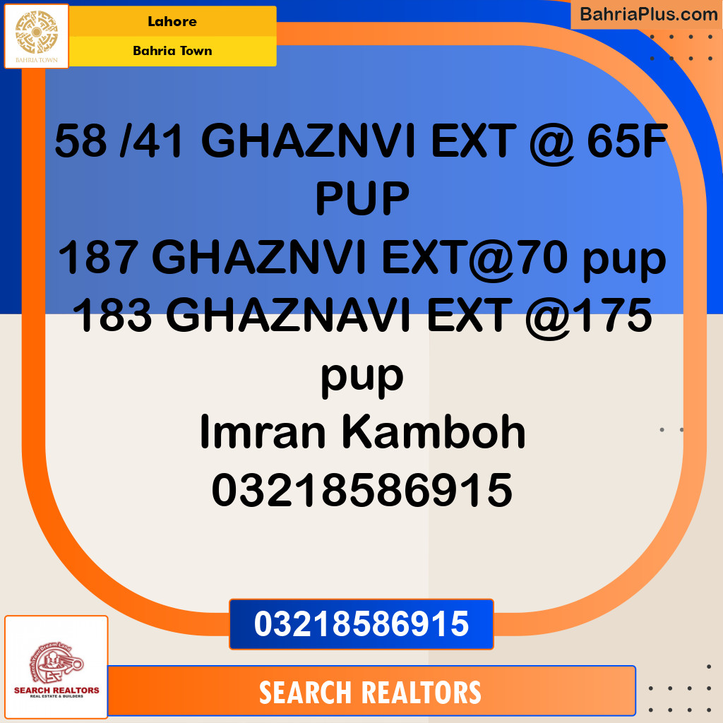 Residential Plot for Sale in Bahria Town, Lahore - (BP-204933)
