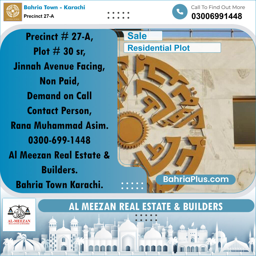 250 Sq. Yards Residential Plot for Sale in Precinct 27-A -  Bahria Town, Karachi - (BP-204972)