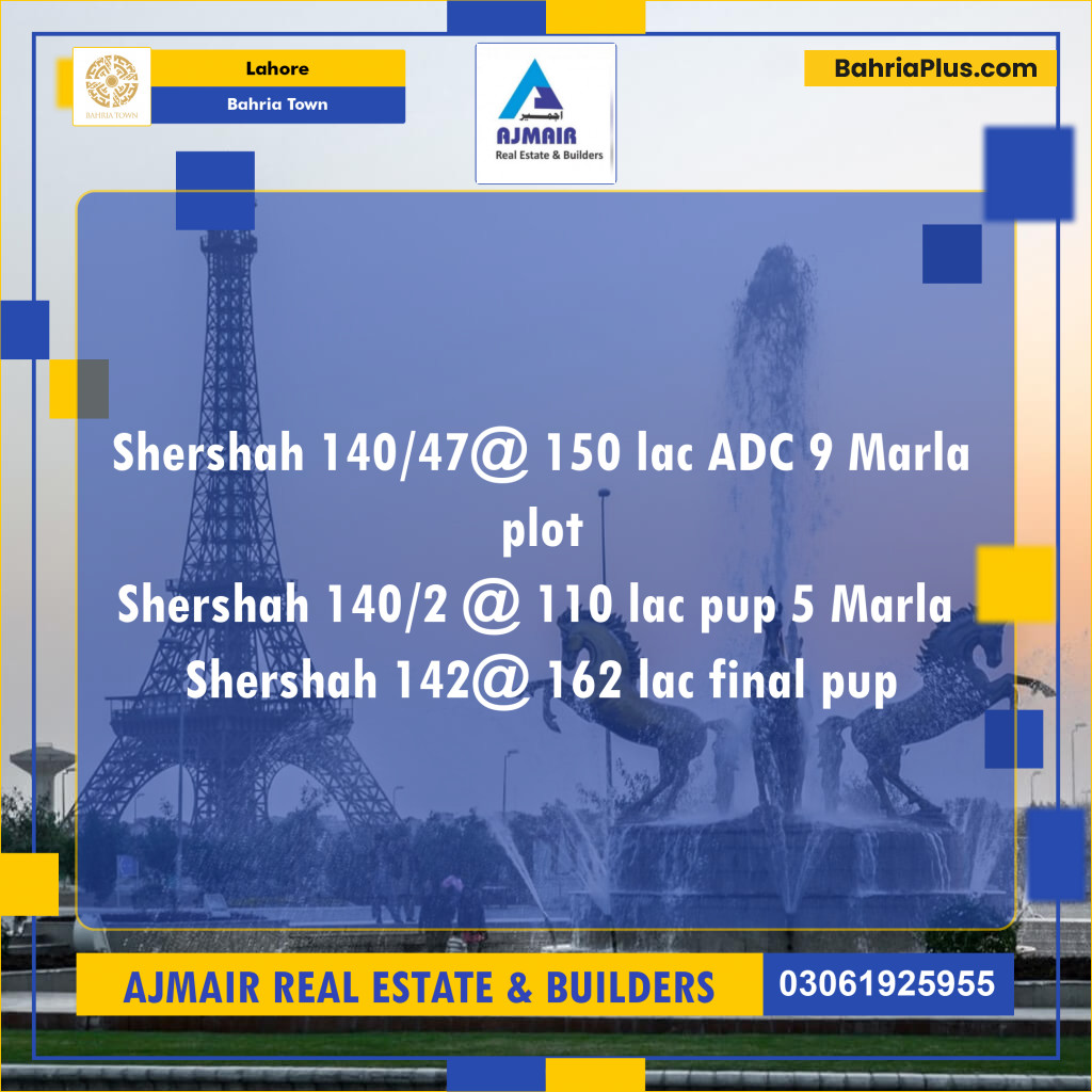 Residential Plot for Sale in Bahria Town, Lahore - (BP-205214)