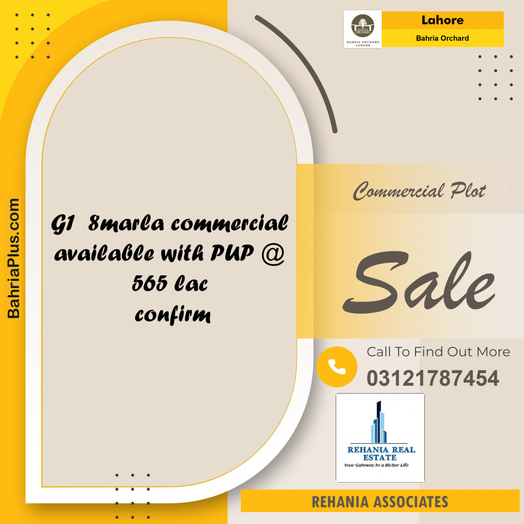 Commercial Plot for Sale in Bahria Orchard, Lahore - (BP-205274)