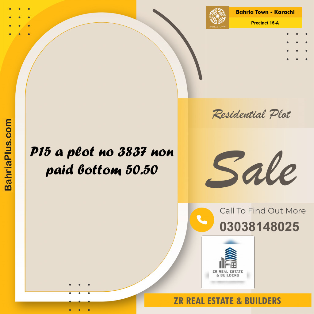 125 Sq. Yards Residential Plot for Sale in Precinct 15-A - Bahria Town, Karachi - (BP-205333)