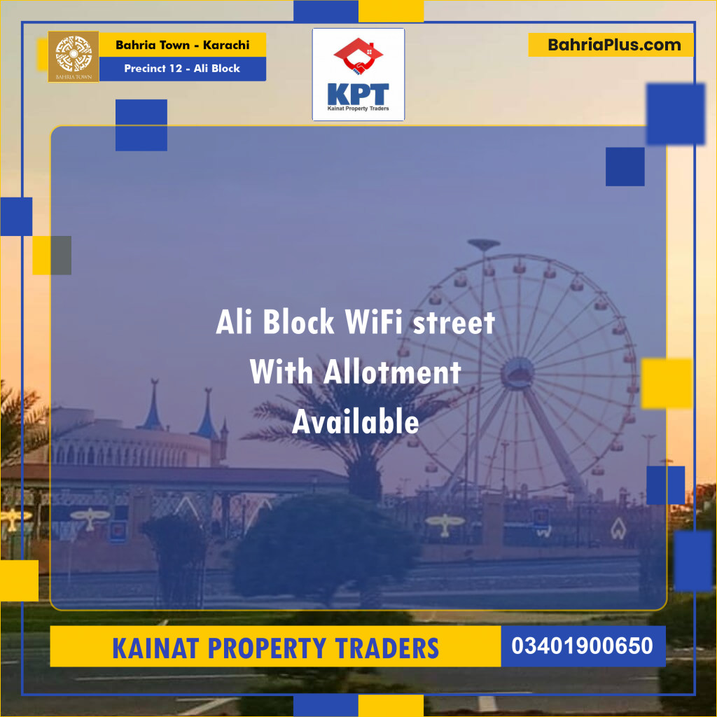 Residential Plot for Sale in Precinct 12 - Ali Block -  Bahria Town, Karachi - (BP-205337)