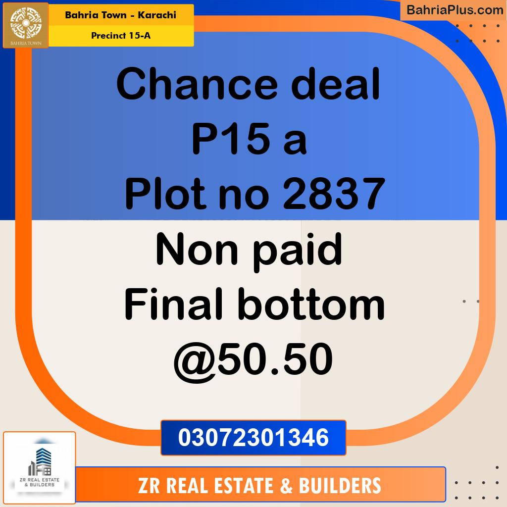 125 Sq. Yards Residential Plot for Sale in Precinct 15-A -  Bahria Town, Karachi - (BP-205345)