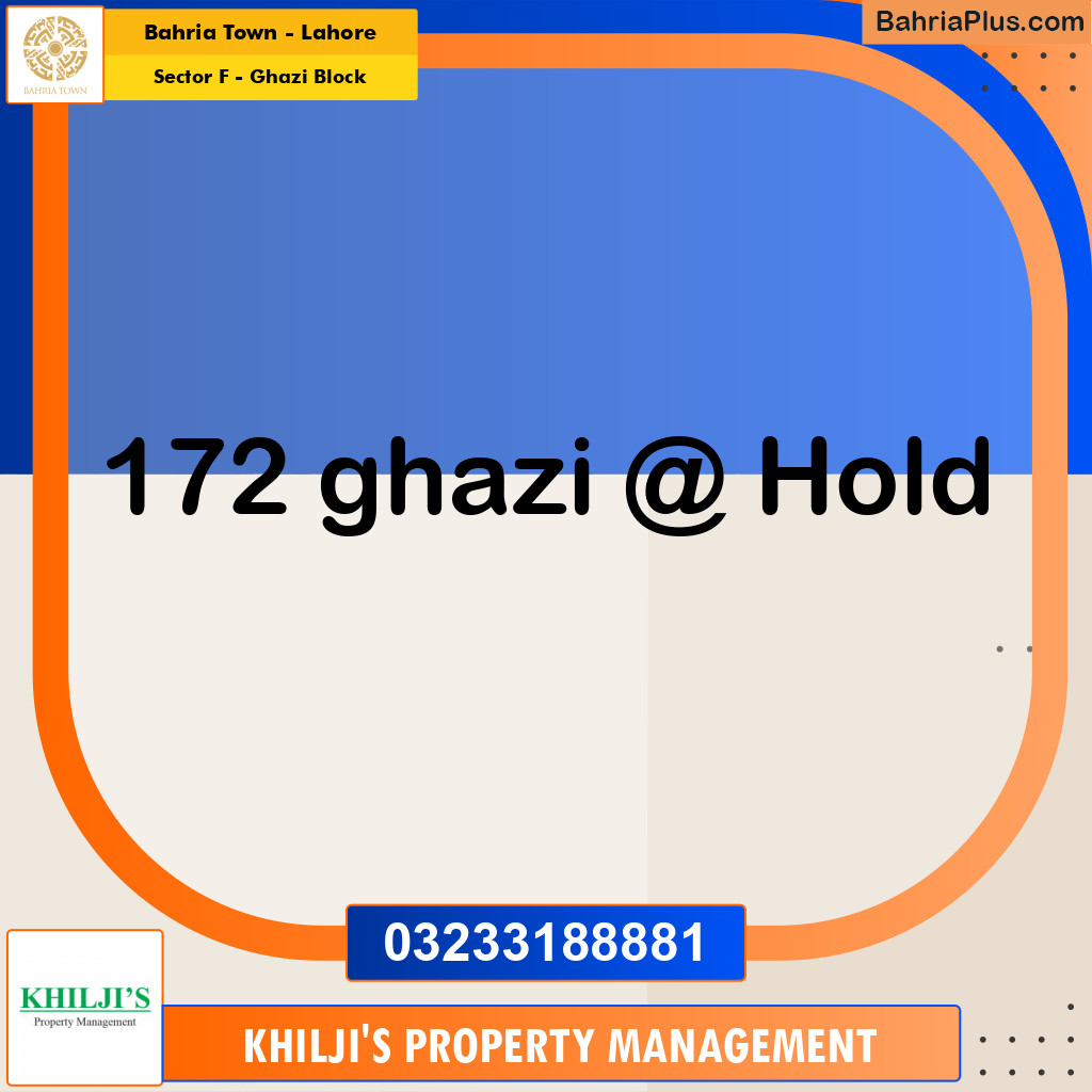 10 Marla Residential Plot for Sale in Sector F - Ghazi Block - Bahria Town, Lahore - (BP-205367)