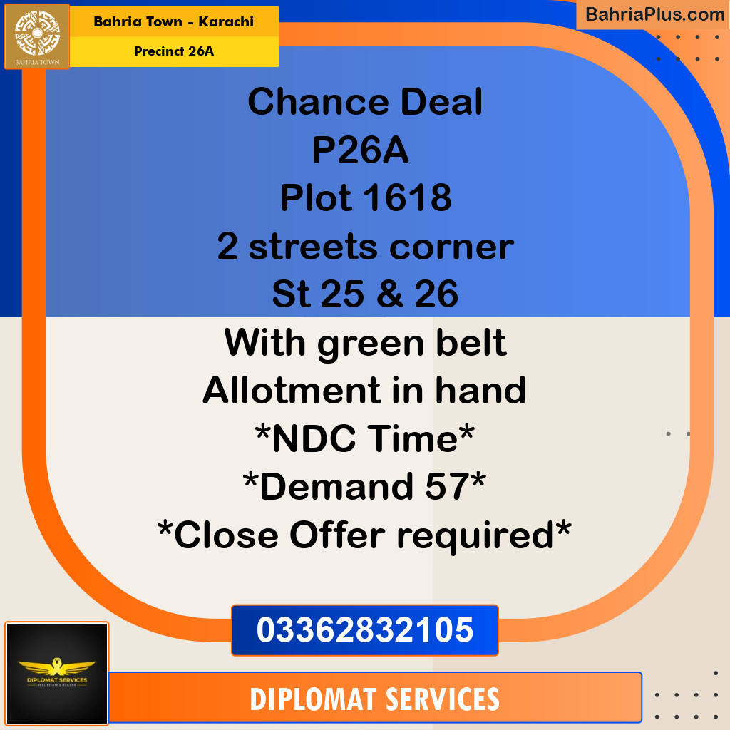 125 Sq. Yards Residential Plot for Sale in Precinct 26A - Bahria Town, Karachi - (BP-205479)