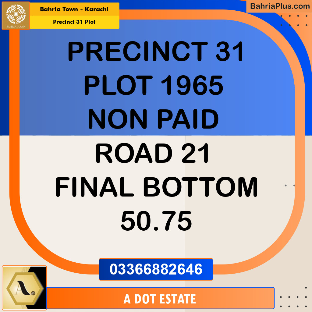 125 Sq. Yards Residential Plot for Sale in Precinct 31 Plot -  Bahria Town, Karachi - (BP-205514)