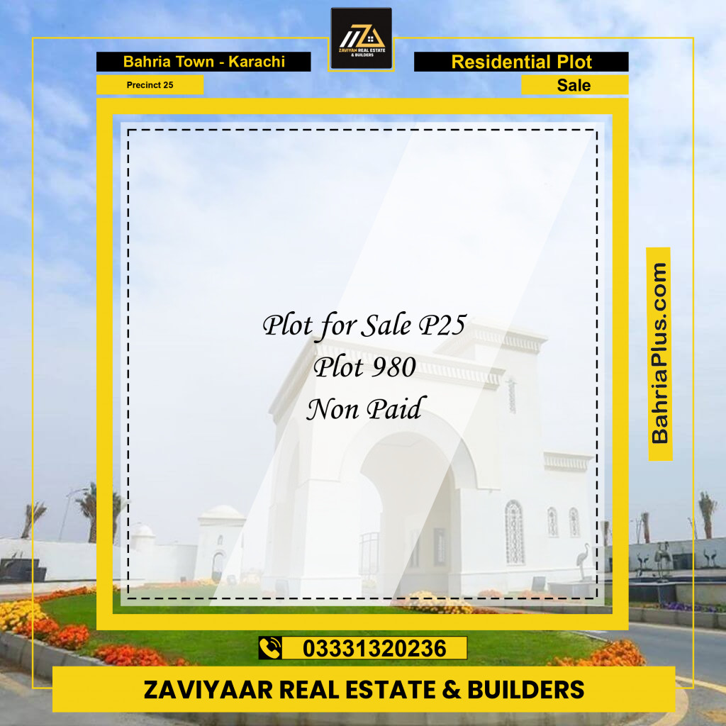 Residential Plot for Sale in Precinct 25 -  Bahria Town, Karachi - (BP-205530)
