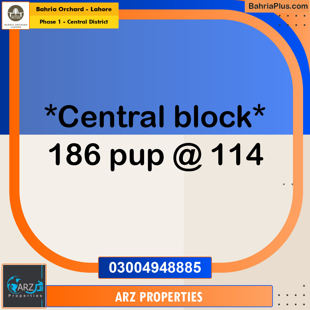 Residential Plot for Sale in Phase 1 - Central District -  Bahria Orchard, Lahore - (BP-205561)