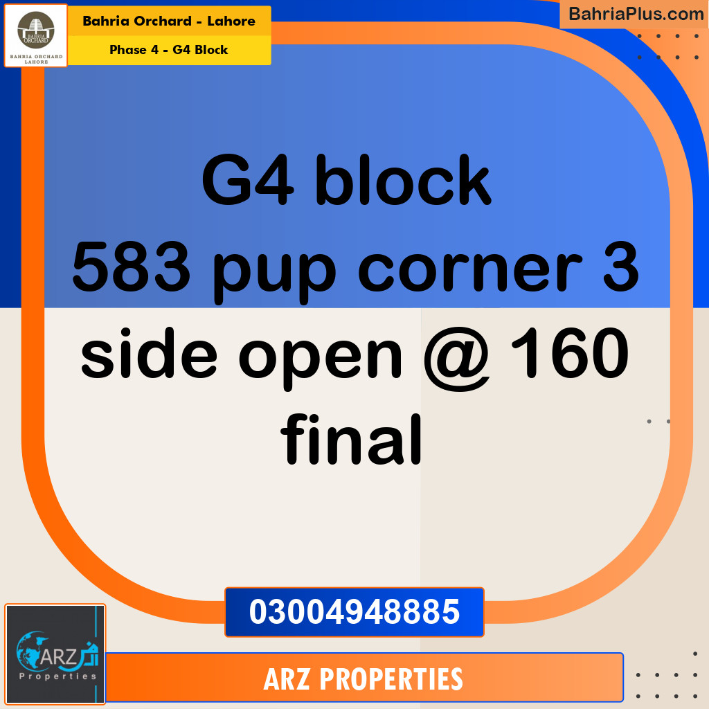 Residential Plot for Sale in Phase 4 - G4 Block -  Bahria Orchard, Lahore - (BP-205575)