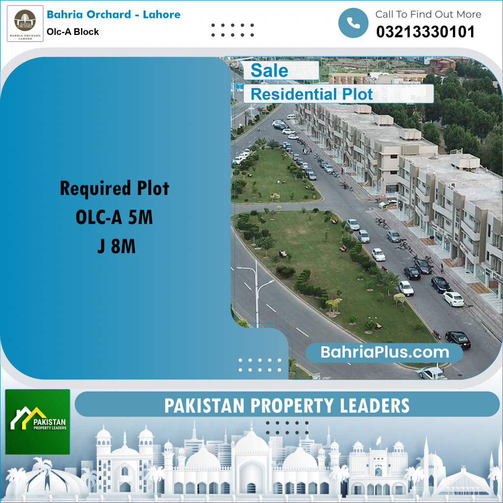 5 Marla Residential Plot for Sale in OLC-A Block - Bahria Orchard, Lahore - (BP-205632)