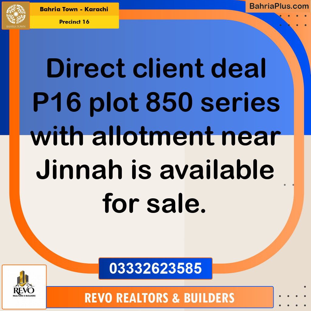250 Sq. Yards Residential Plot for Sale in Precinct 16 -  Bahria Town, Karachi - (BP-205639)