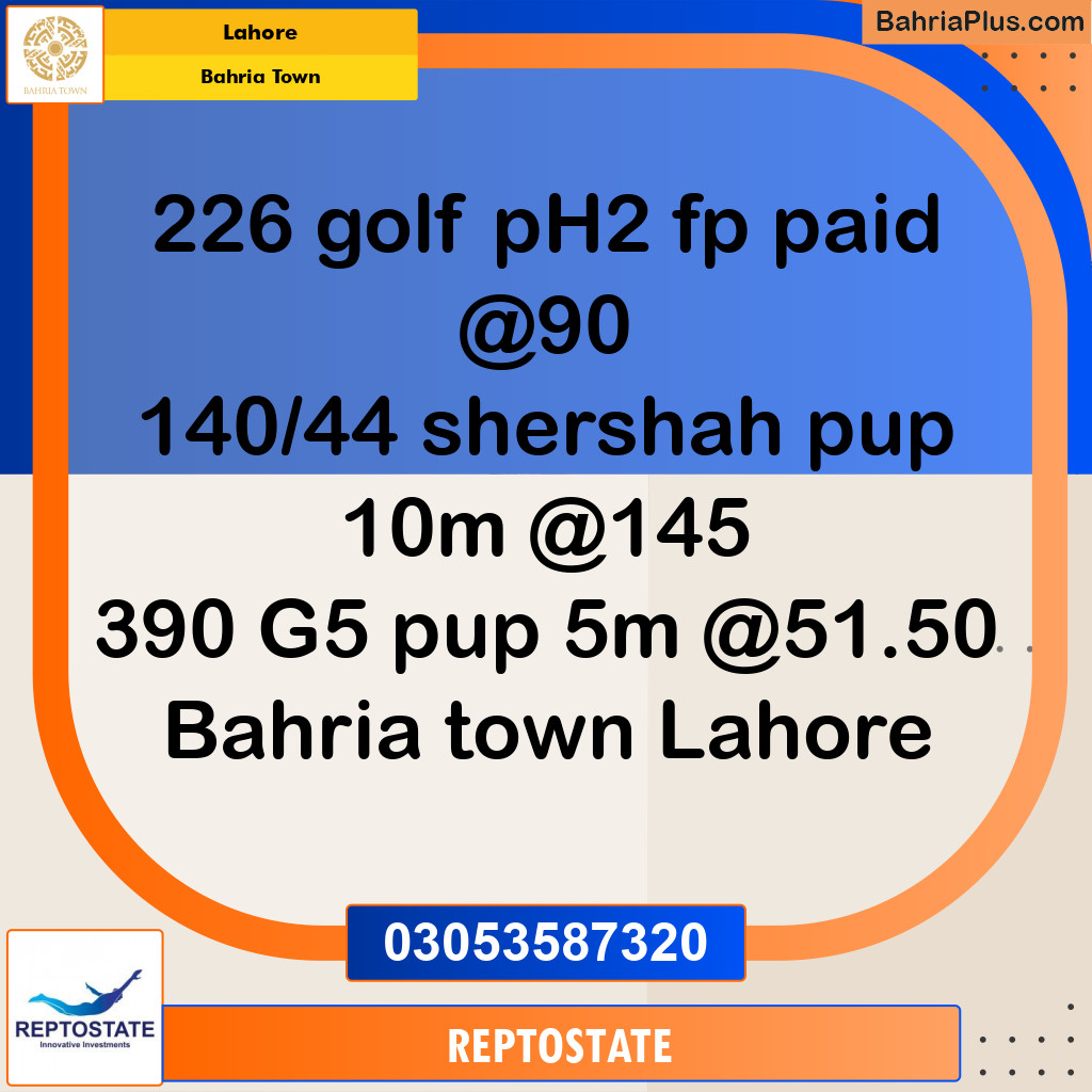 Residential Plot for Sale in Bahria Town, Lahore - (BP-205666)