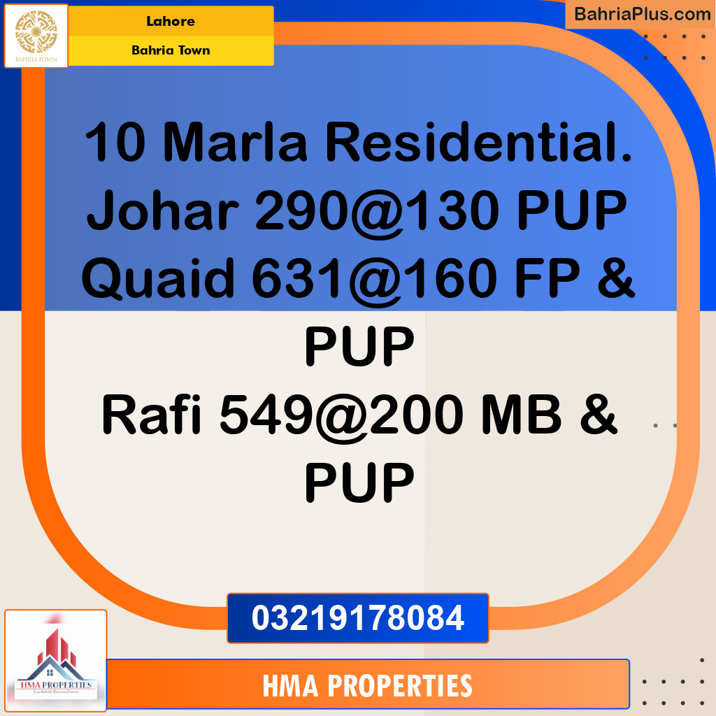 10 Marla Residential Plot for Sale in Bahria Town, Lahore - (BP-205670)