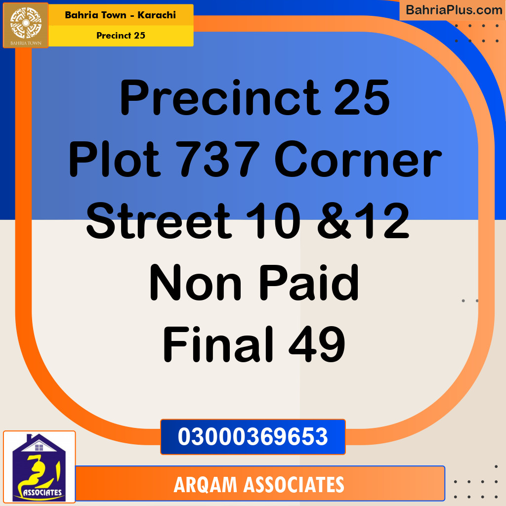 125 Sq. Yards Residential Plot for Sale in Precinct 25 -  Bahria Town, Karachi - (BP-205756)