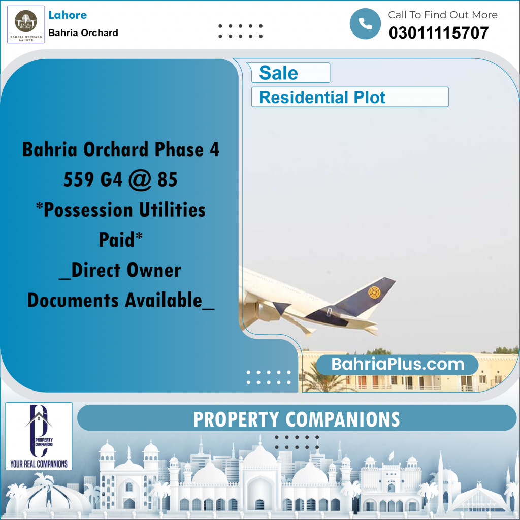 Residential Plot for Sale in Bahria Orchard, Lahore - (BP-205765)