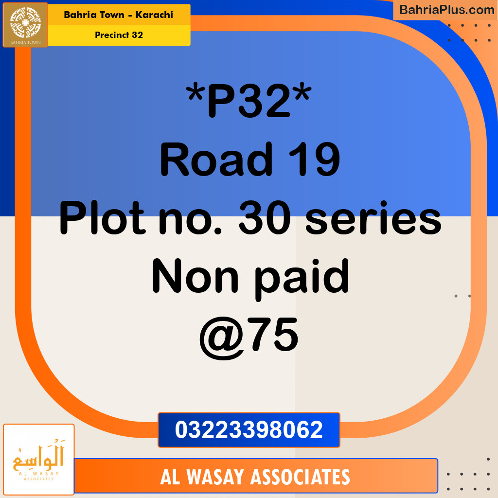 Residential Plot for Sale in Precinct 32 -  Bahria Town, Karachi - (BP-205825)